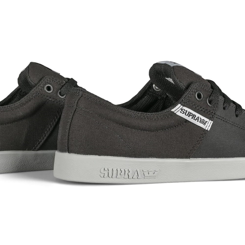 Supra Stacks Ii Skate Shoes Black Tuf/Light Grey